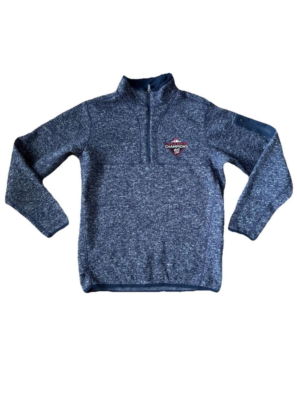 Washington Nationals World Series Antigua Men’s Large 1/4 Zip Pullover Fleece